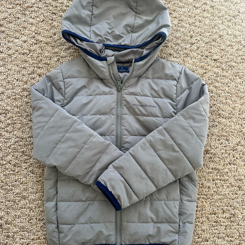 Vineyard Vines Light Gray Hooded Jacket
